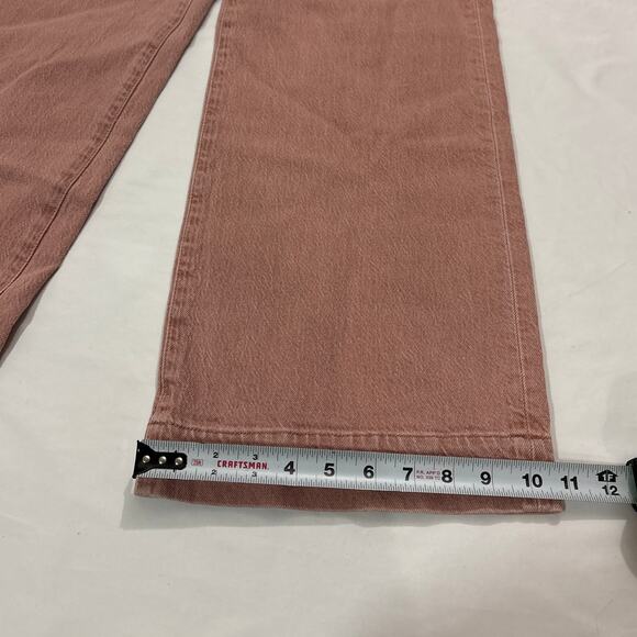 Faherty Women’s 28 Harbor High Rise Ankle Wide Leg Jeans Pink Boho Trendy Fun - Picture 10 of 12